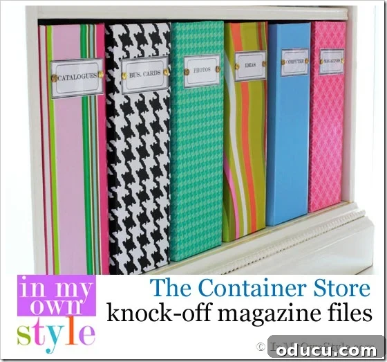 Container Store Magazine File Knock-Off Tutorial Budget-Friendly Home Office Storage with Magazine Files