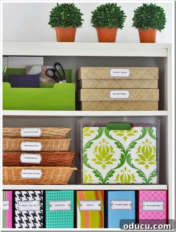 Book Shelf Organization with DIY Labels Book Shelf Organization with DIY Magazine Files and Labels