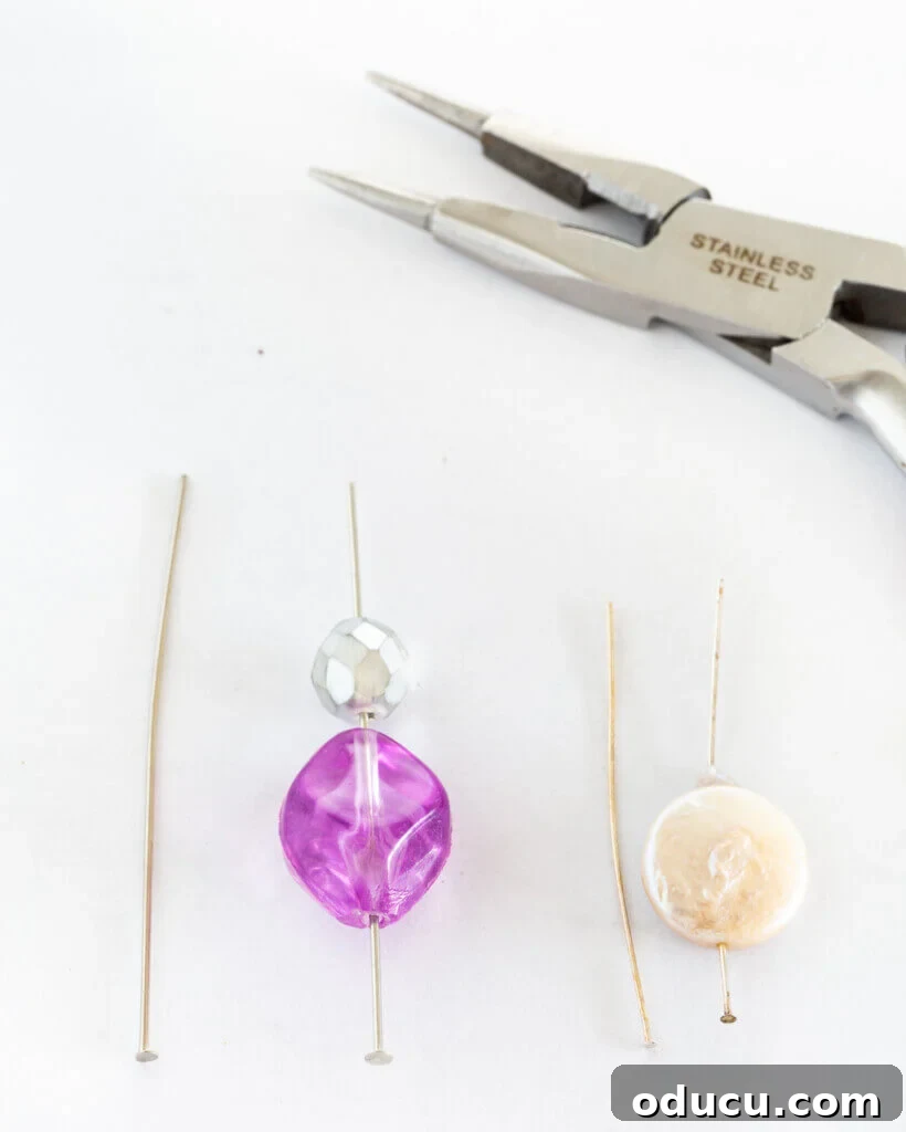 Craft Stunning Drop Dangles 7 Beads on endpins to make drop earrings for pierced ears
