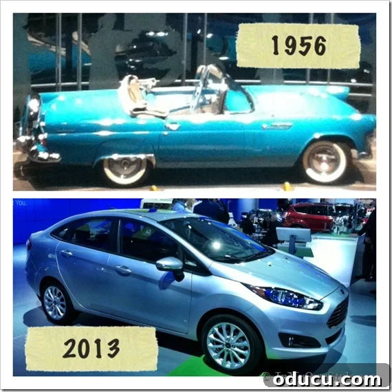 The sleek design of a new Ford Fusion vehicle.