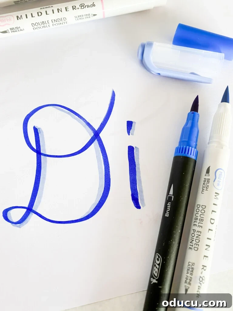 Unlock Stunning Handwriting and Lettering 4 How to make your handwriting look better using an easy two colors or different tips of pens or markers.