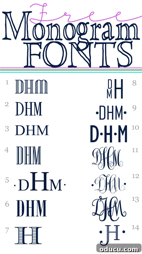 Free Monogram Fonts