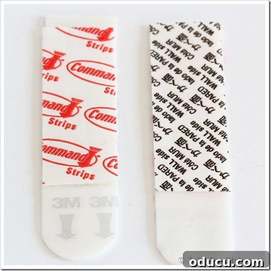 3M-Tabs Close-up of Command Brand adhesive tabs, ready for application to hooks.