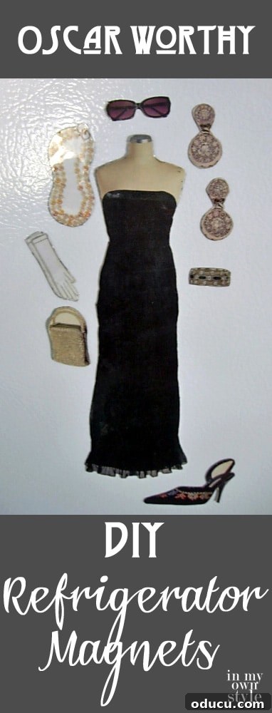 Fridge Couture Oscar Sparkle 2 Collection of cute DIY refrigerator magnets with a fashion theme, perfect as unique and personalized gifts