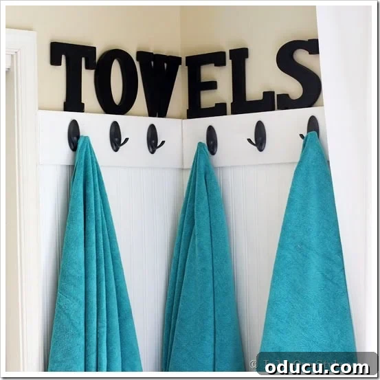 Guest-Room-Towel-Wall Guest-Room-Towel-Wall using Command Brand Double hooks