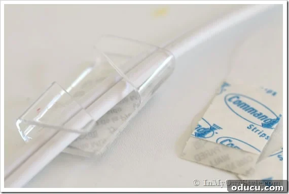 Clutter-Free Desk: DIY Cable Management 9 Clear flat cord clips used to corral desk cords effectively