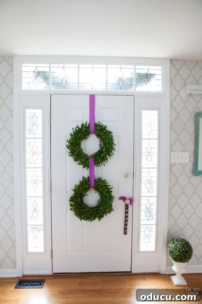 Faux beveled glass sidelights and transom with Gallery Glass