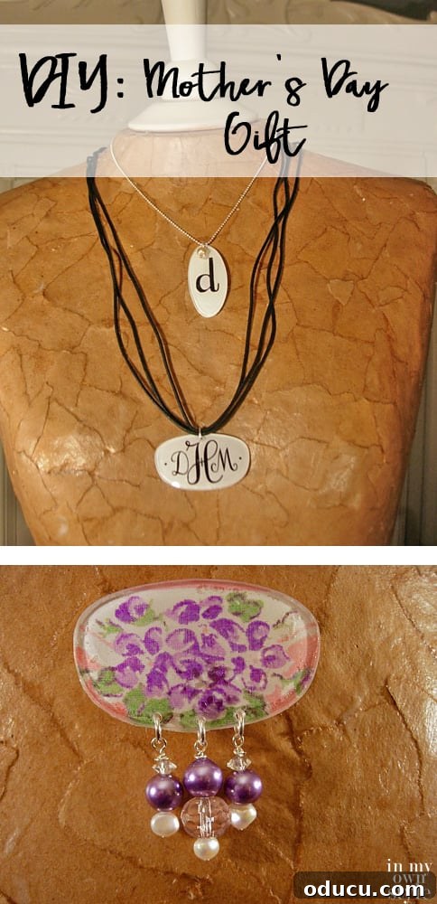 Patience and Persistence: The Cornerstones of Success 2 A beautiful DIY Mother's Day Monogrammed necklace or pin, perfect for gifting.