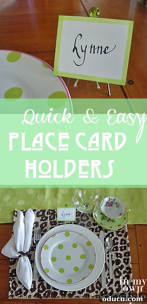 Craft Elegant Place Card Holders and Napkin Rings on a Budget 2 Quick & Easy Place Card Holders to Embellish your Brunch Table. Greet your guests in style with these cute mini easels.