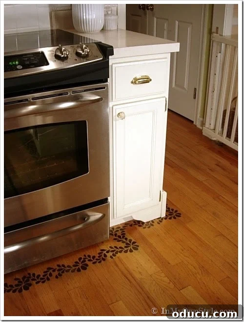 Kitchen Cabinet-painting after Kitchen cabinet with decorative feet
