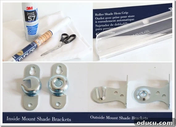Gather these supplies to effortlessly create your own no-sew relaxed Roman shades. Essential supplies for making no-sew relaxed Roman shades