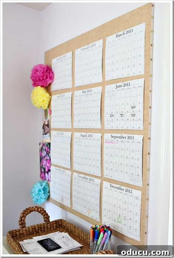 Craft Your Own Chic Fabric Bulletin Board 3 How to make a large wall mounted bulletin board on a budget.