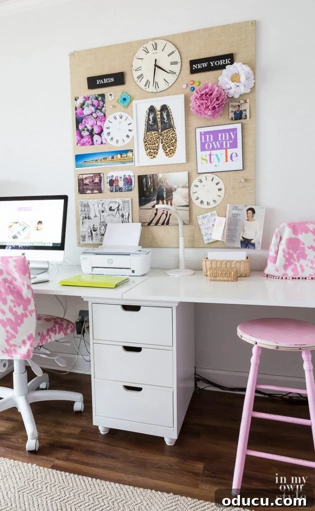 Craft Your Own Chic Fabric Bulletin Board 5 Craft room decorating and organizing ideas