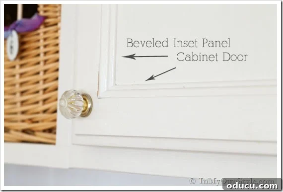 Transform Your Cabinet Door into a Smart Kitchen Message Center 3 close up of recessed area on kitchen cabinet