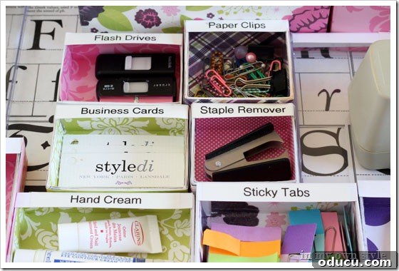Drawer organizing ideas How to make Drawer-organizers out of boxes