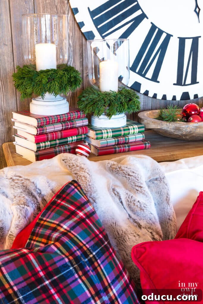 Thrifted Decorating Secrets Finding Your Home's Hidden Treasures 12 Rustic Red and Plaid Christmas Living Room
