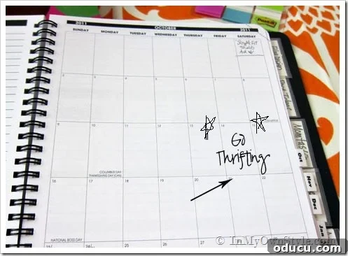 Planner-Pad-Calendar-View Planner pad planner opened on desk