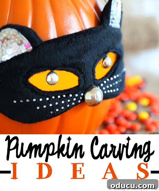 Whimsical Pumpkin Carving Ideas for Halloween 2 Cute Pumpkin Carving Ideas for a Black Cat Purse or Candy Bucket