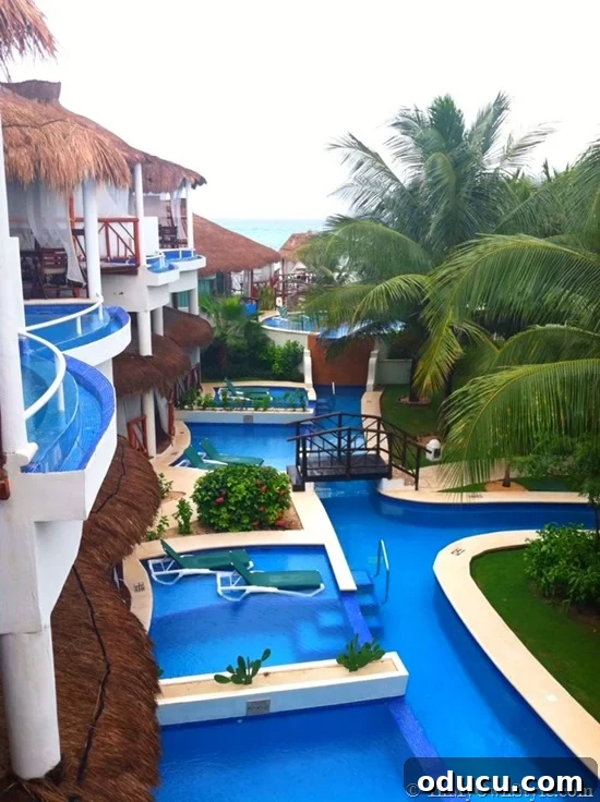 Beautiful Mexican Casitas Traditional Mexican casitas architecture, blending seamlessly with the tropical landscape of the resort.