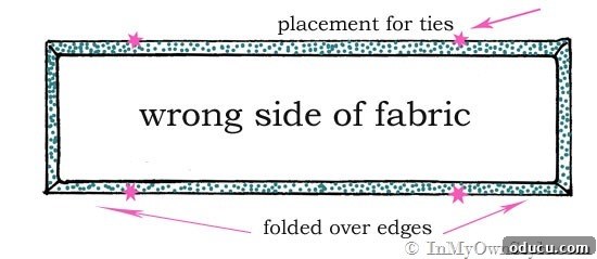How-to-make-no-sew-chair-back-covers-step-by-step-tutorial Step-by-step tutorial for creating no-sew fabric hems
