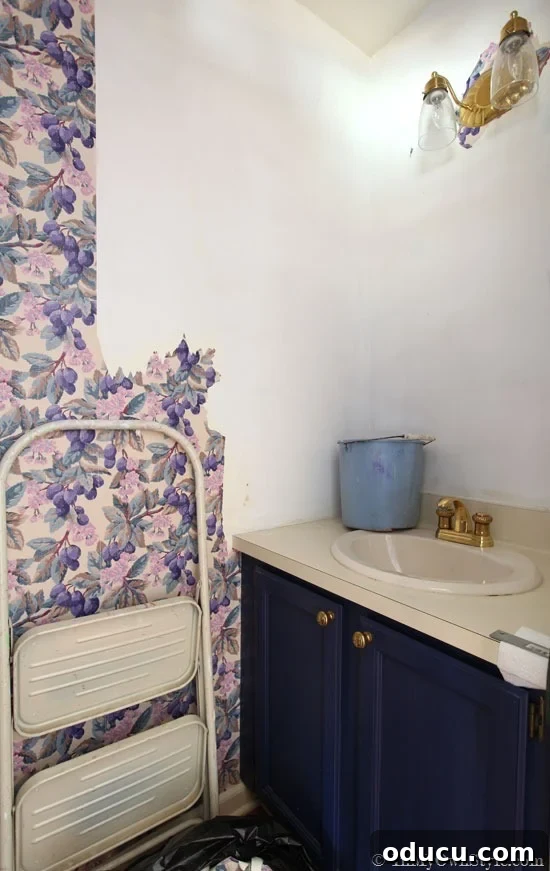 How to strip wallpaper step-by-step tutorial Applying DIF wallpaper stripper solution to scored wallpaper with a roller