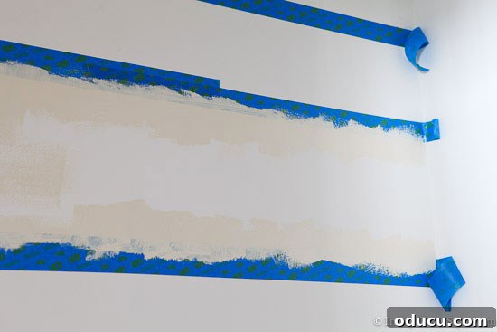Elevate Any Room with Perfectly Painted Horizontal Stripes 3 How-to-paint-horizontal-stripes on a wall