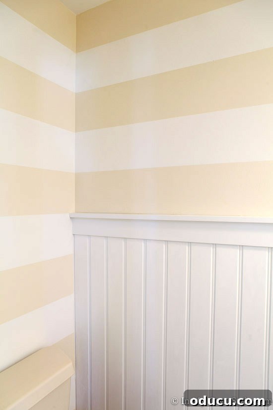 Elevate Any Room with Perfectly Painted Horizontal Stripes 4 Tutorial-on-how-to-paint-horizontal-stripes-on-a-wall