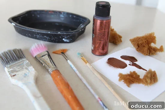 Supplies-needed-for-painting-verdigris