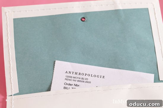 Artisan Stitched Paper Envelopes 2 Anthropologie-inspired envelope with tie closure detail