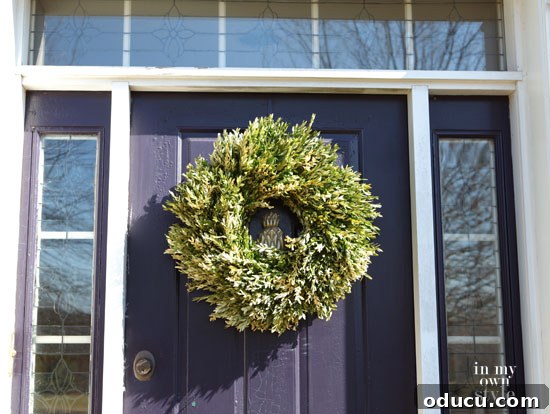 Spring Hued Sprayed Easter Wreath 2 How to craft without spending any money by repurposing old wreaths
