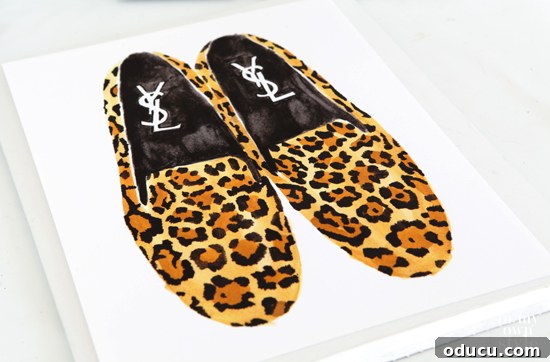 Stylish and Free Art Inspiration 2 Stylish Leopard Print High Heel Shoe Art by YSL
