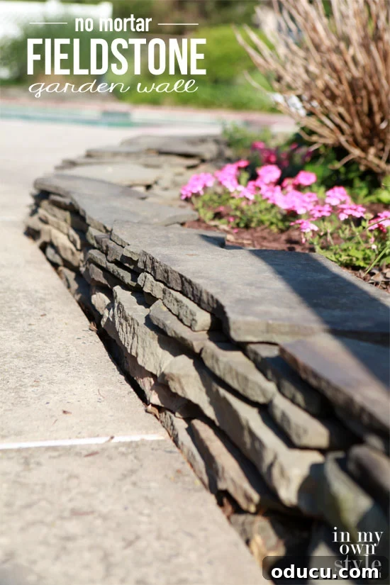 Transform Your Garden with a Hand-Built Fieldstone Wall 2 Beautiful dry-stacked fieldstone garden wall without mortar