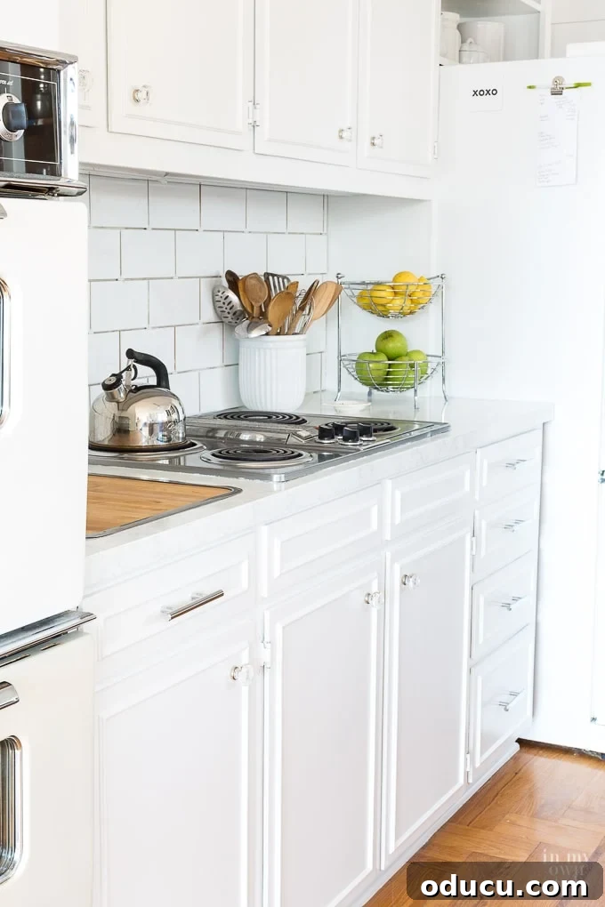 Valspar Bistro White Paint: Real Room Inspiration Gallery 12 kitchen cabinet makeover and cabinet hardware