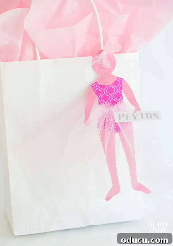 Adorable Printable Gift Tags for Girls 2 Charming Ballerina Gift Tag with Pink Tutu for Girls