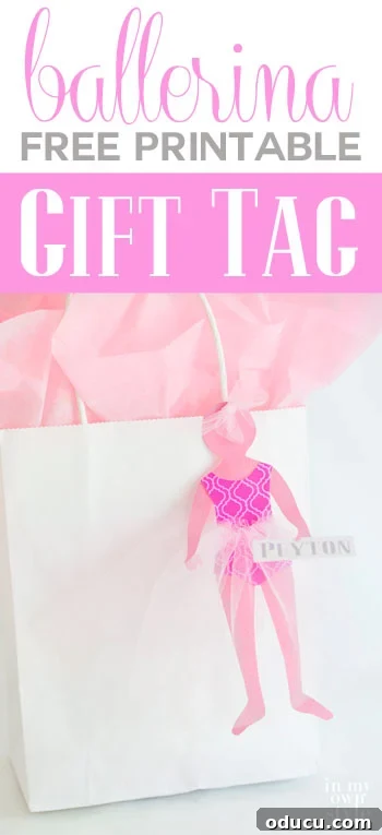 Adorable Printable Gift Tags for Girls 5 Free Printable Ballerina Gift Tag with Tulle Tutu