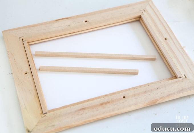 Framed Kitchen Recipes 6 Wood gifts to make - Balsa wood strips for frame