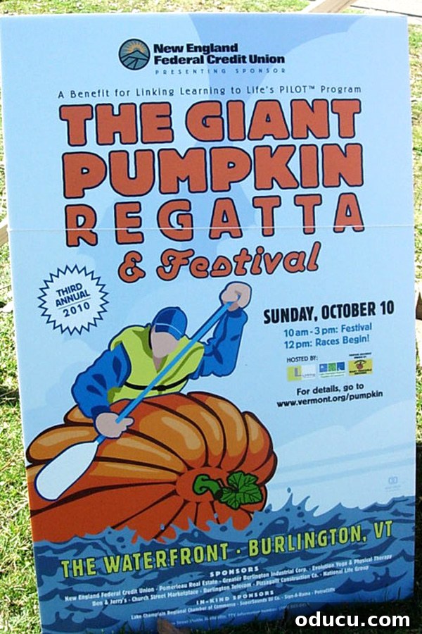 Effortless Autumn Pumpkin Decorating 23 An image depicting the 'Great Pumpkin Regatta', showing giant pumpkins transformed into boats, a testament to creative pumpkin use.