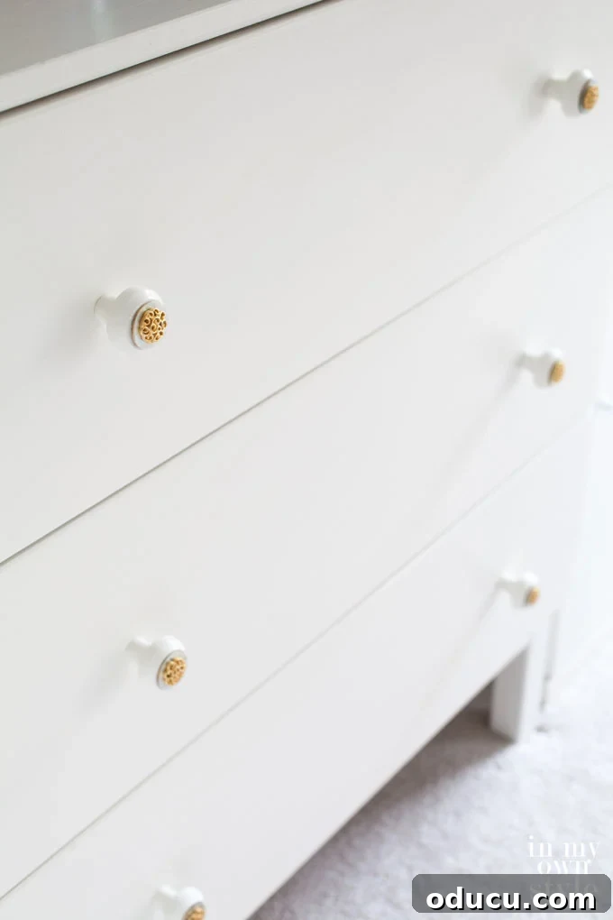 Dresser Refresh: Button Details and Poet's Paint 4 Poets-Paint-Water-Glass-chalk-paint