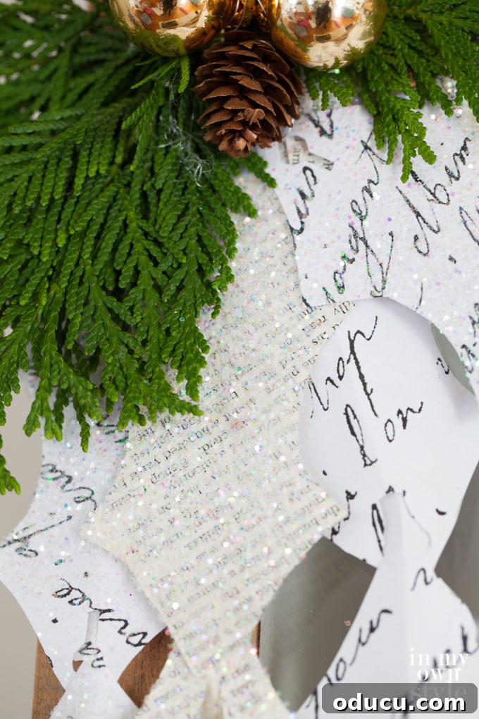 DIY Holly Leaf Christmas Garland 4 Decorating with greenery for Christmas ideas featuring vintage paper holly leaves