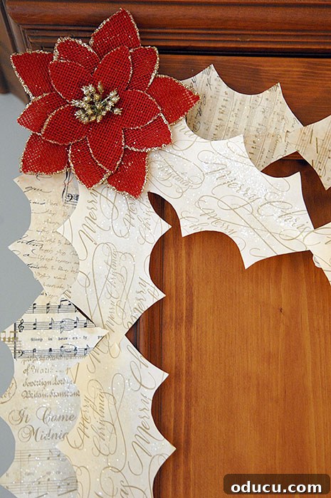 DIY Holly Leaf Christmas Garland 8 Paper Holly Garland made by a reader inspired by In My Own Style blog