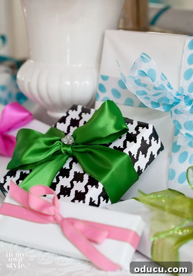 Brilliant Christmas Decorating Ideas 5 Foyer with non-traditional Christmas gift wrap colors