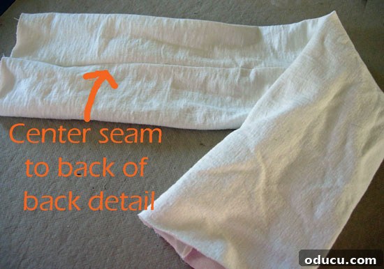 Slipcover-how-to-back-detai Chair Back Slipcover Step by step tutorial. Illustrating how a single template can be adapted for different slipcover sections by folding.