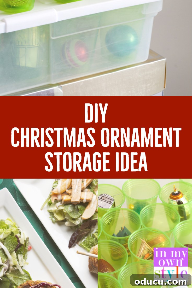 Christmas ornament storage idea. #Christmas #ChristmasOrnaments #ChristmasDecorStorage Christmas ornament storage idea