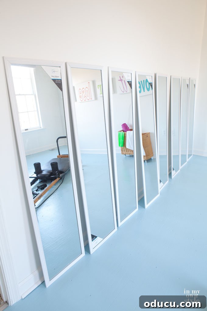 Workout Reflections 5 Affordable mirrors for a home gym installation