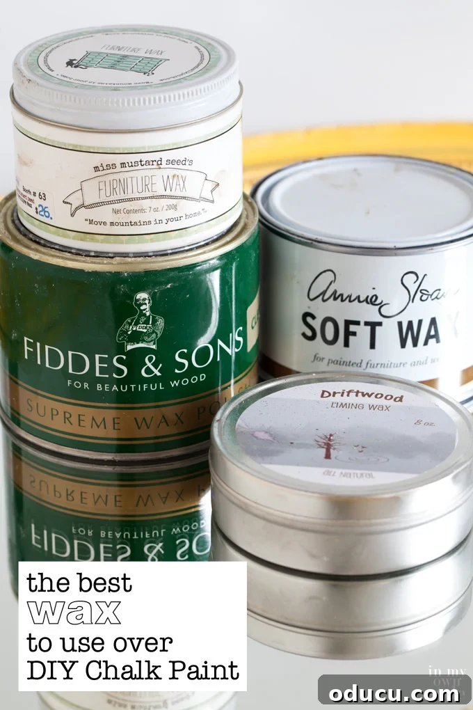Craft Your Own Chalk Paint from Acrylics 5 What is the best wax to use over chalk painted furniture for protection?