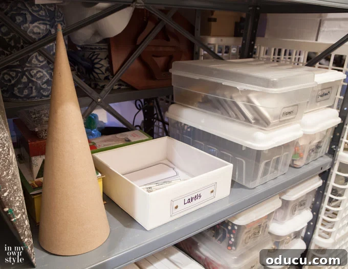 Master Your Basement: Declutter Once, Stay Organized Always 7 Organizing tips with labels for easy access