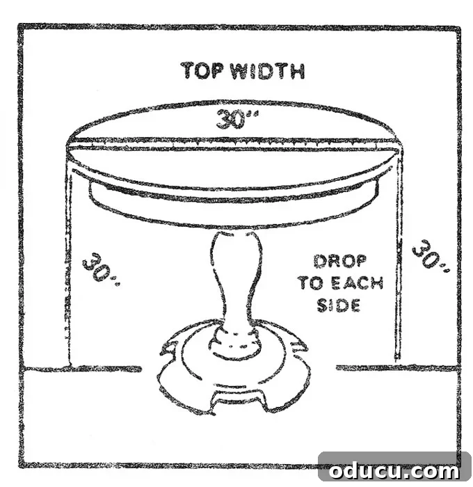 Create Your Own Round Tablecloth 6 Measure a table for a round tablecloth