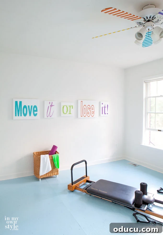 Fitness Room Transformation 14 Gallery-Wall-ideas