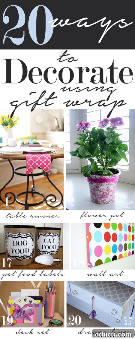 20 budget-friendly ways to decorate your home using gift wrap. #decorate #giftwrap #affordabledecor #budgetdecorating #decoratingideas #colorfuldecorating #decoratingwithpaper 20 budget-friendly ways to decorate your home using gift wrap. Transform your living space with these creative DIY decor ideas. #decorate #giftwrap #affordabledecor #budgetdecorating #decoratingideas #colorfuldecorating #decoratingwithpaper
