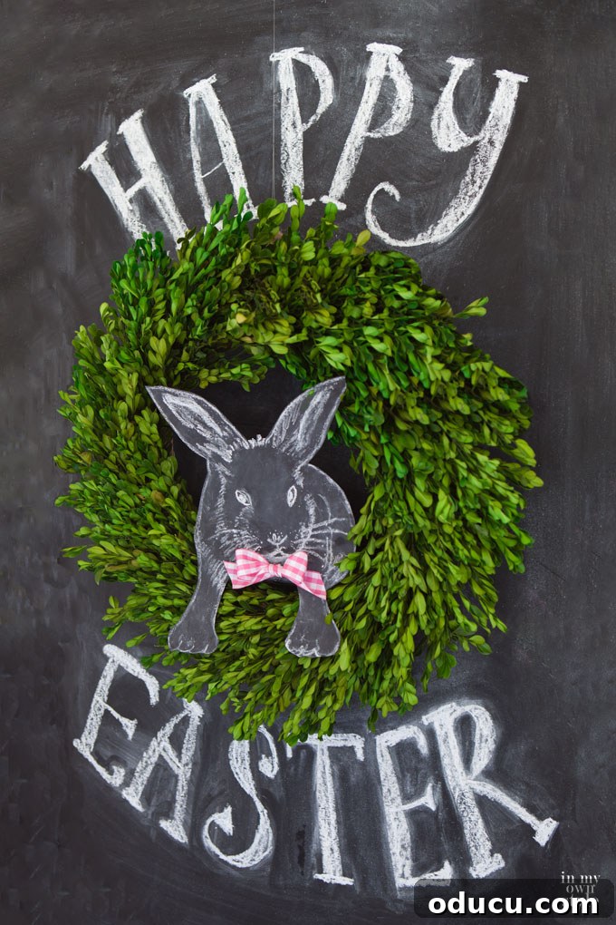 Elevate Your Easter Decor with 3D Chalk Art 2 Happy Easter Chalkboard Art in 3D
